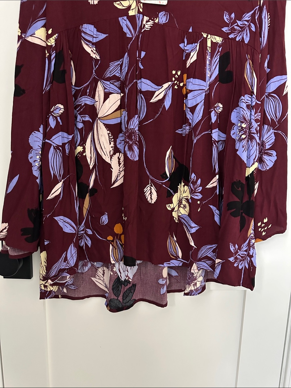 Free People Maroon Floral High-Low Tunic Dress - Picture 5 of 8